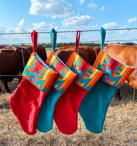 Christmas Stockings - Made with Pendleton® fabric accents and Velvet