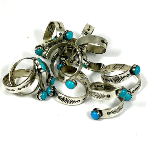 Turquoise 2 stone adjustable ring