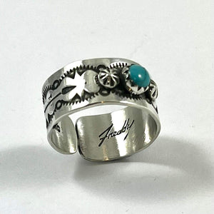 Turquoise Sleeping Beauty Adjustable Ring