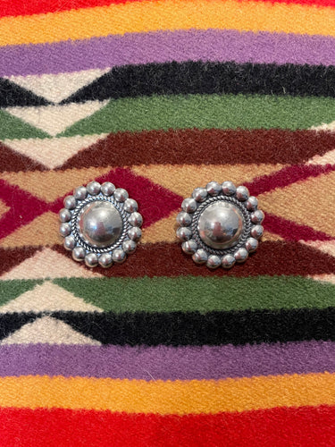 Sterling Silver Concho Studs 1 1/4