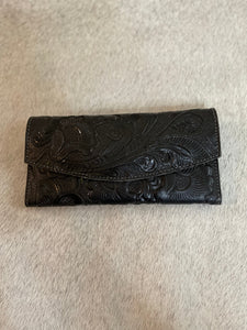 Tooled Cut-Out Leather Purses Envelope Style