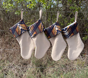 Christmas Stockings - Made with Pendleton® fabric accents and Velvet