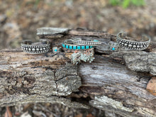 Load image into Gallery viewer, Turquoise &amp; Sterling Silver Square Stone Cuff