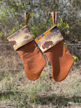 Load image into Gallery viewer, Christmas Stockings - Made with Pendleton® fabric accents and Faux Tooled Leather