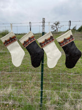 Load image into Gallery viewer, Christmas Stockings - Made with Pendleton® fabric accents and Faux Tooled Leather