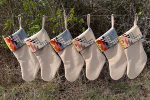 Christmas Stockings - Made with Pendleton® fabric accents and Velvet