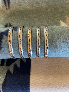 Sterling Silver Stamped Cuff