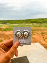 Load image into Gallery viewer, Sterling Silver Concho Studs 1 1/4&quot;